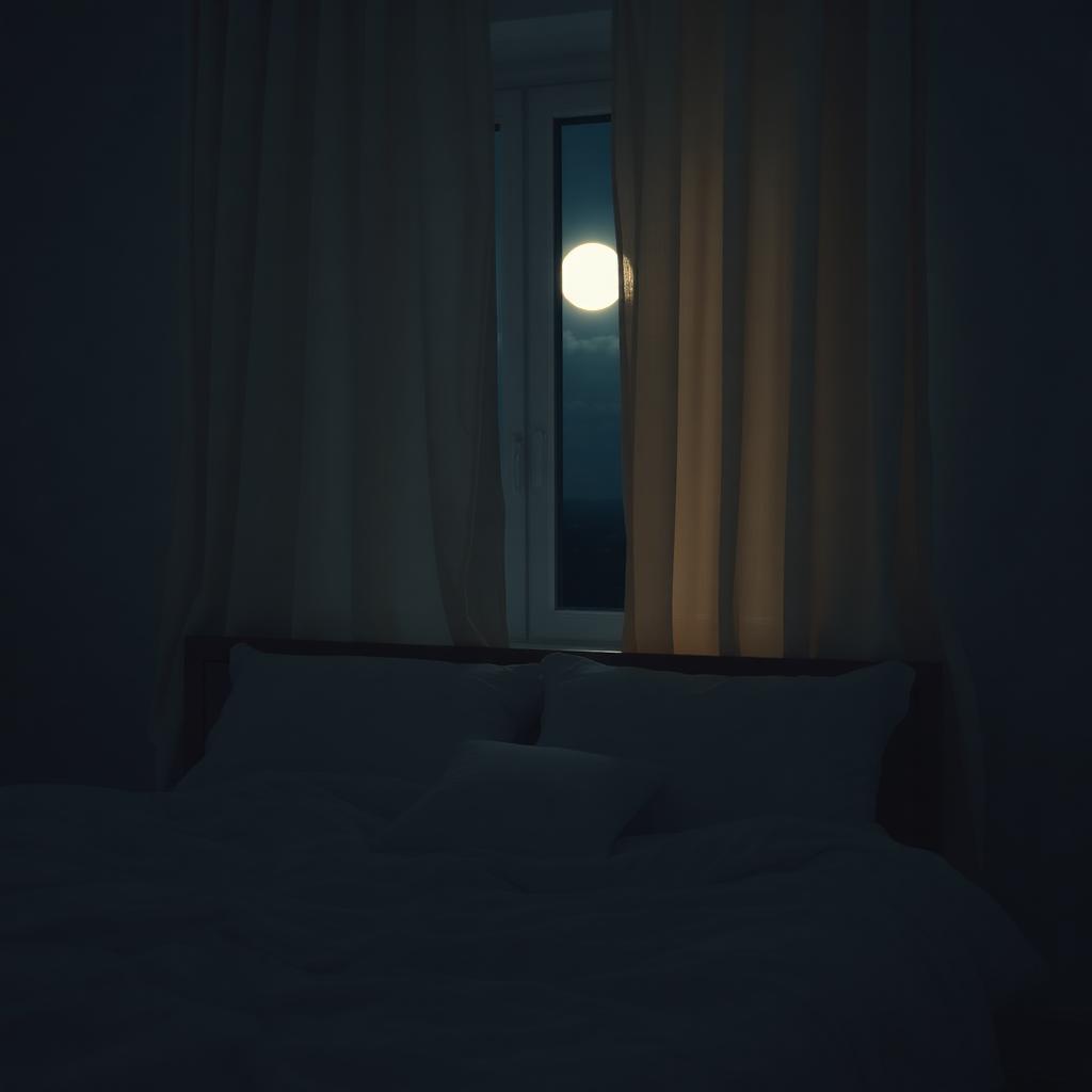 Ruhiges Schlafzimmer bei Nacht